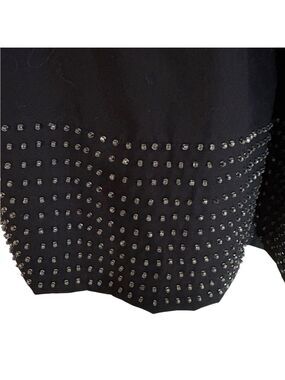 Talbots Black Beaded A-Line Skirt with Pleats. Lined. New with tags!